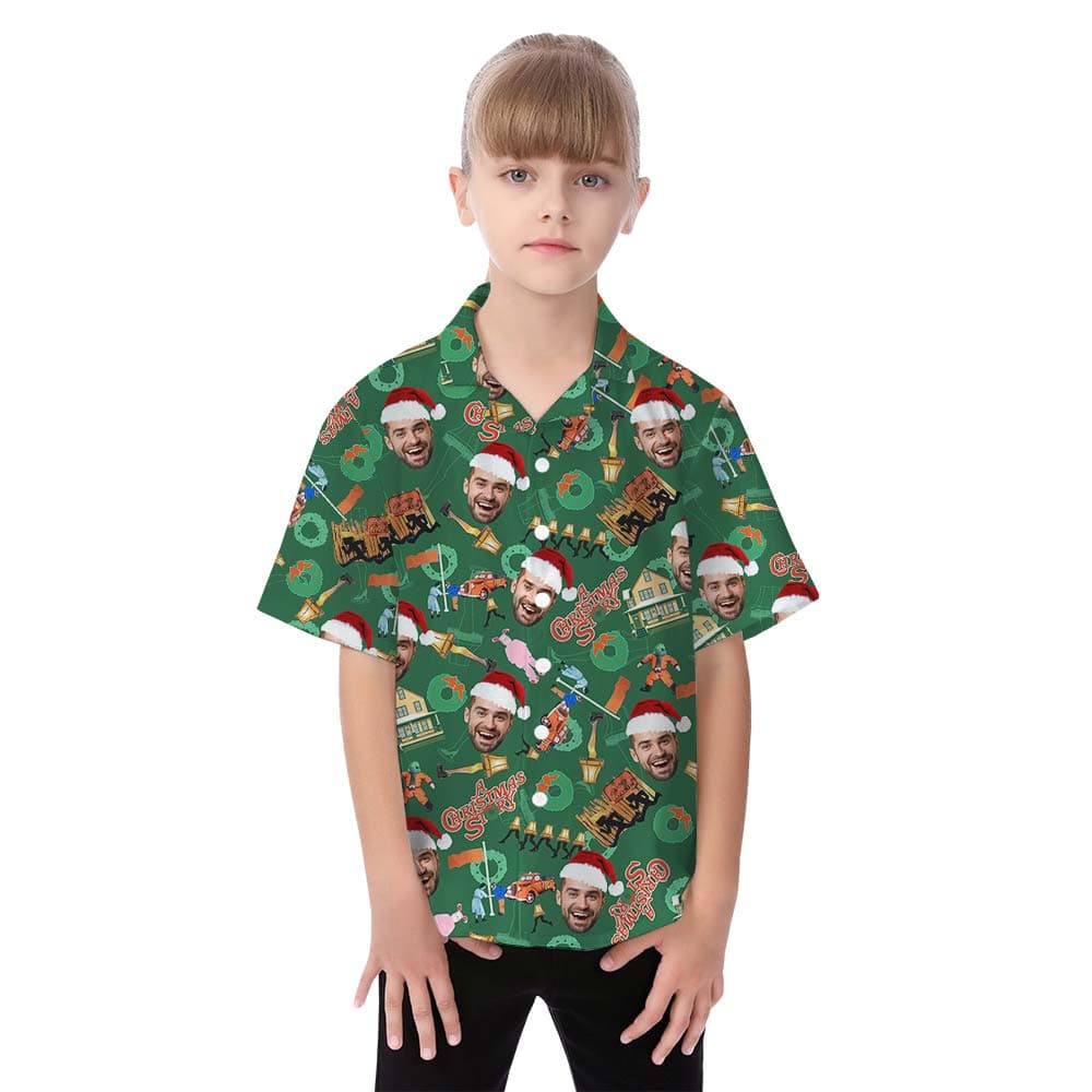 Christmas girl hawaiian shirt