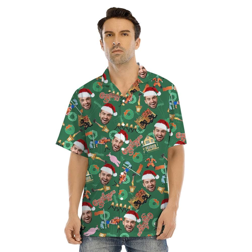 Christmas man hawaiian shirt