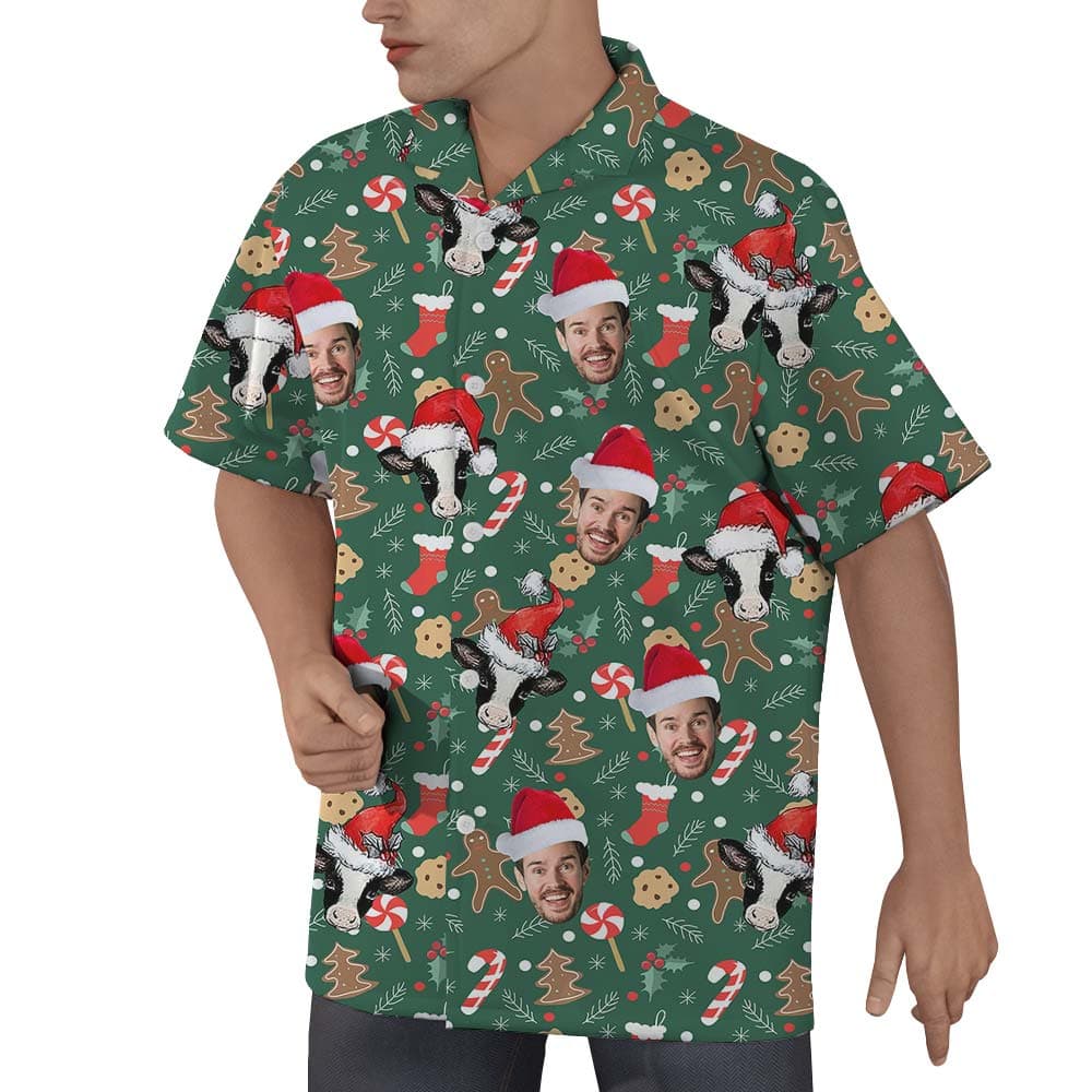 Cow 1- Men’s Hawaiian Shirt_right