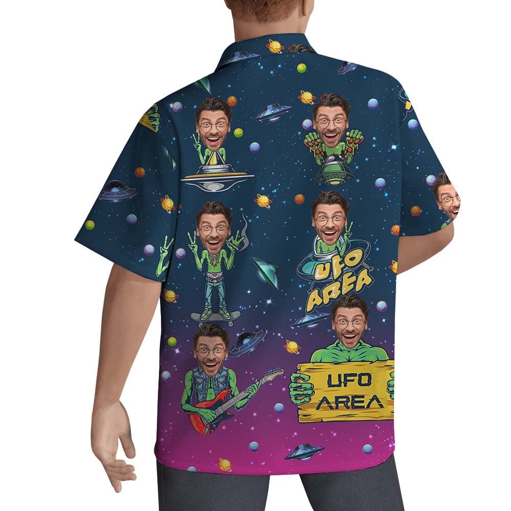 Custom Face Aliens Hawaiian Shirt3