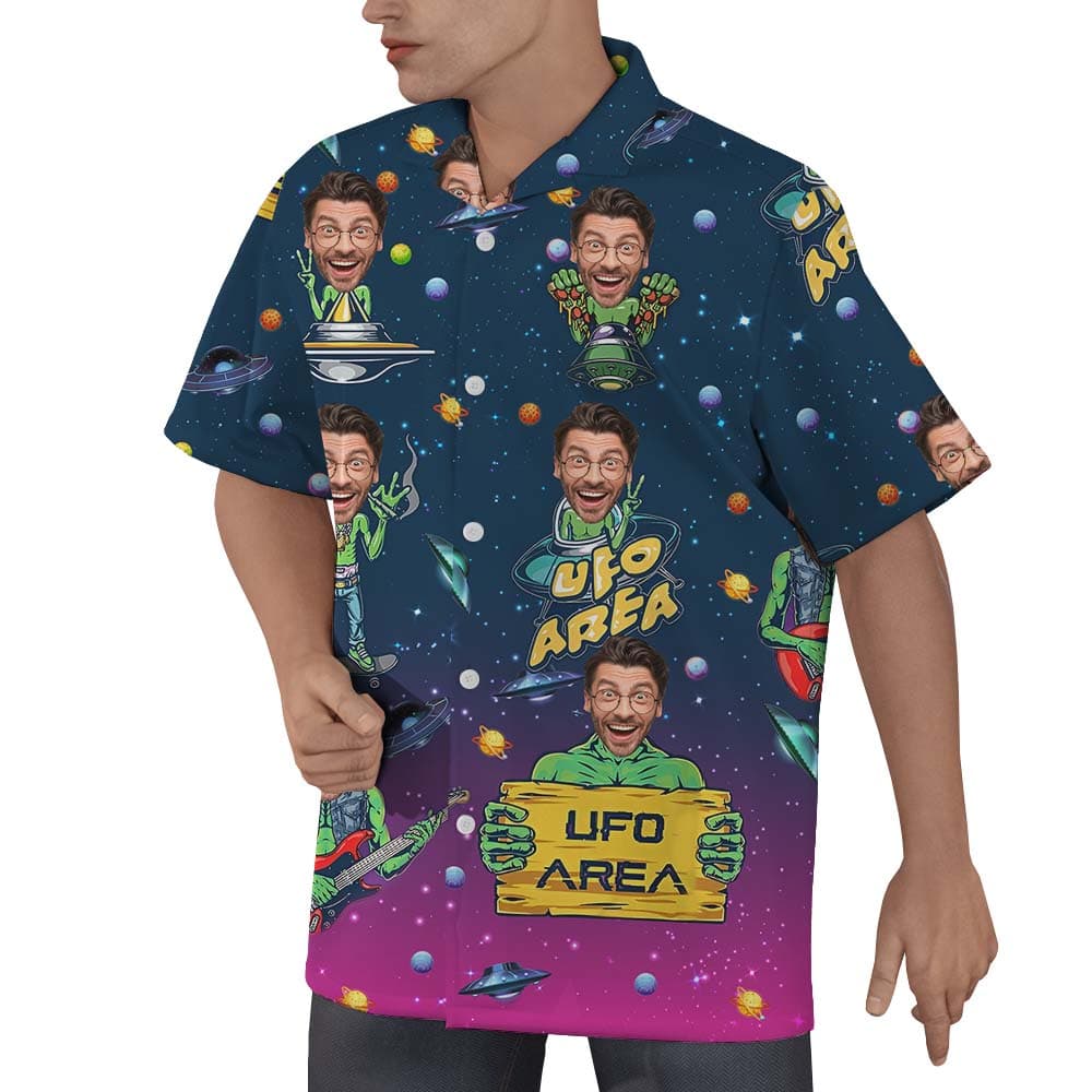 Custom Face Aliens Hawaiian Shirt4