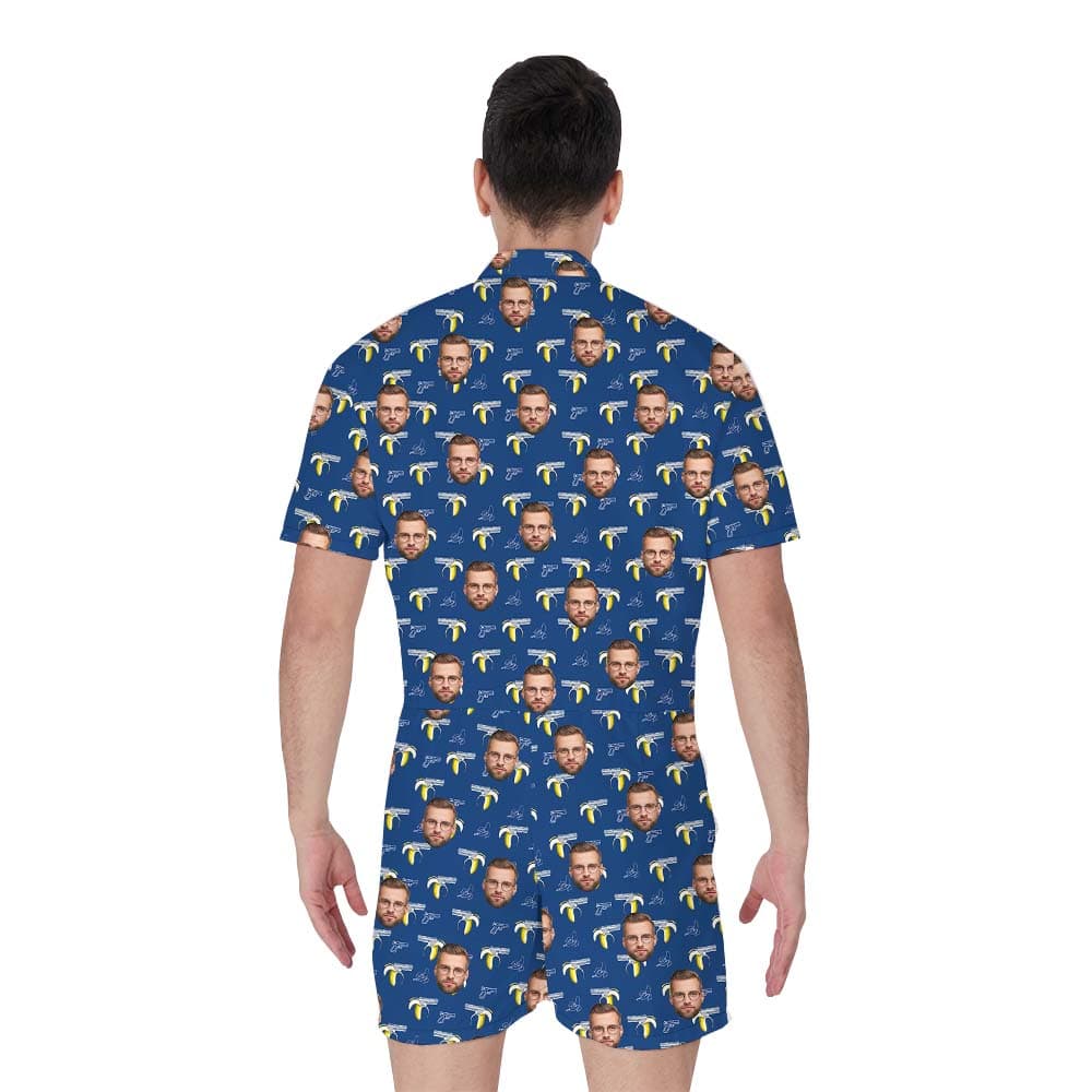 Custom Face Banana Gun Men’s Romper2
