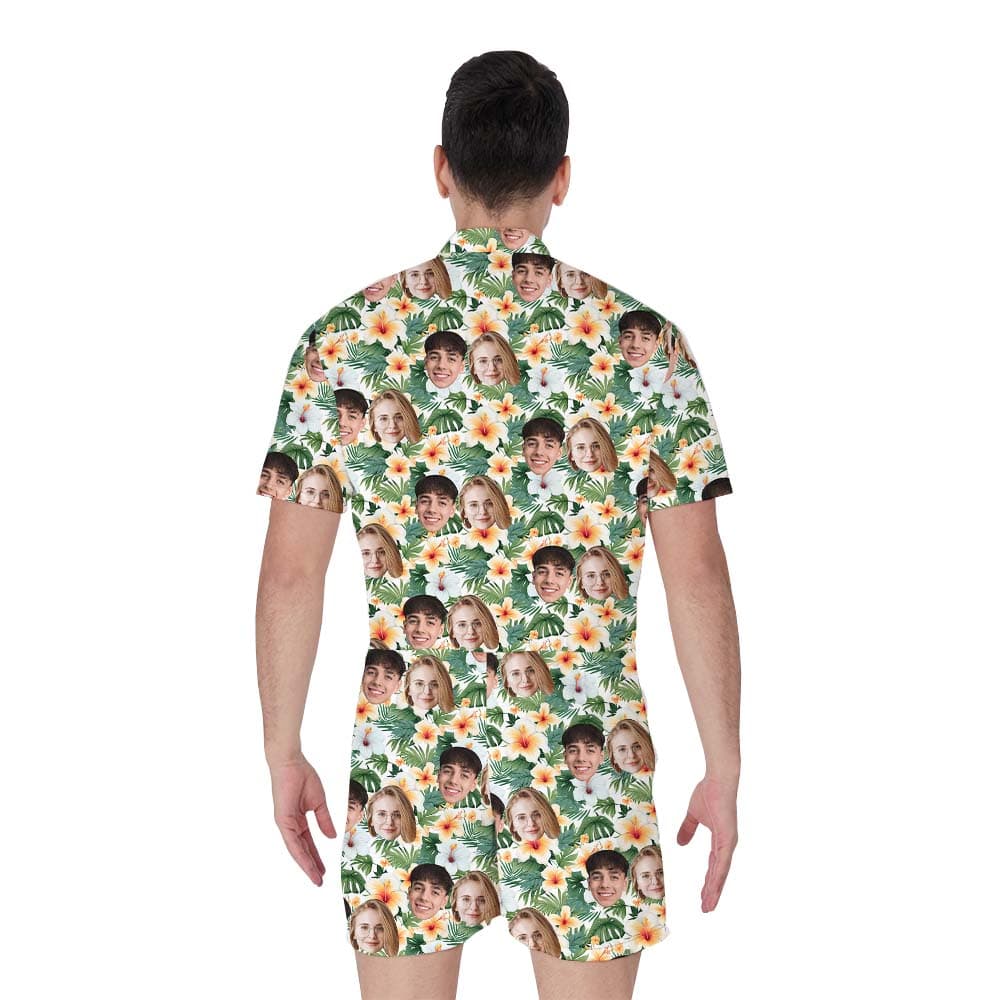 Custom Face Floral Male RompHim2