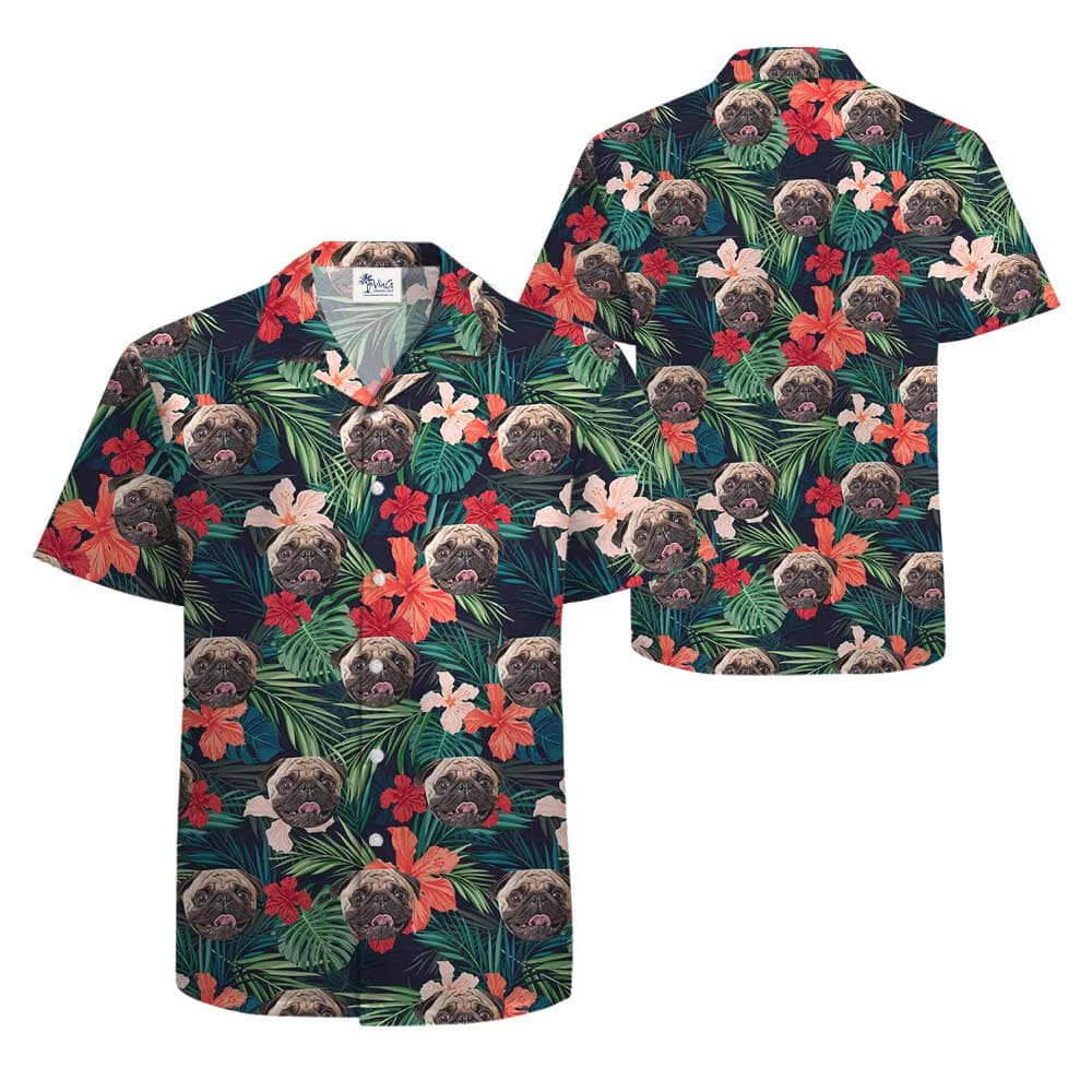 Pet Face On Custom Hawaiian Shirt