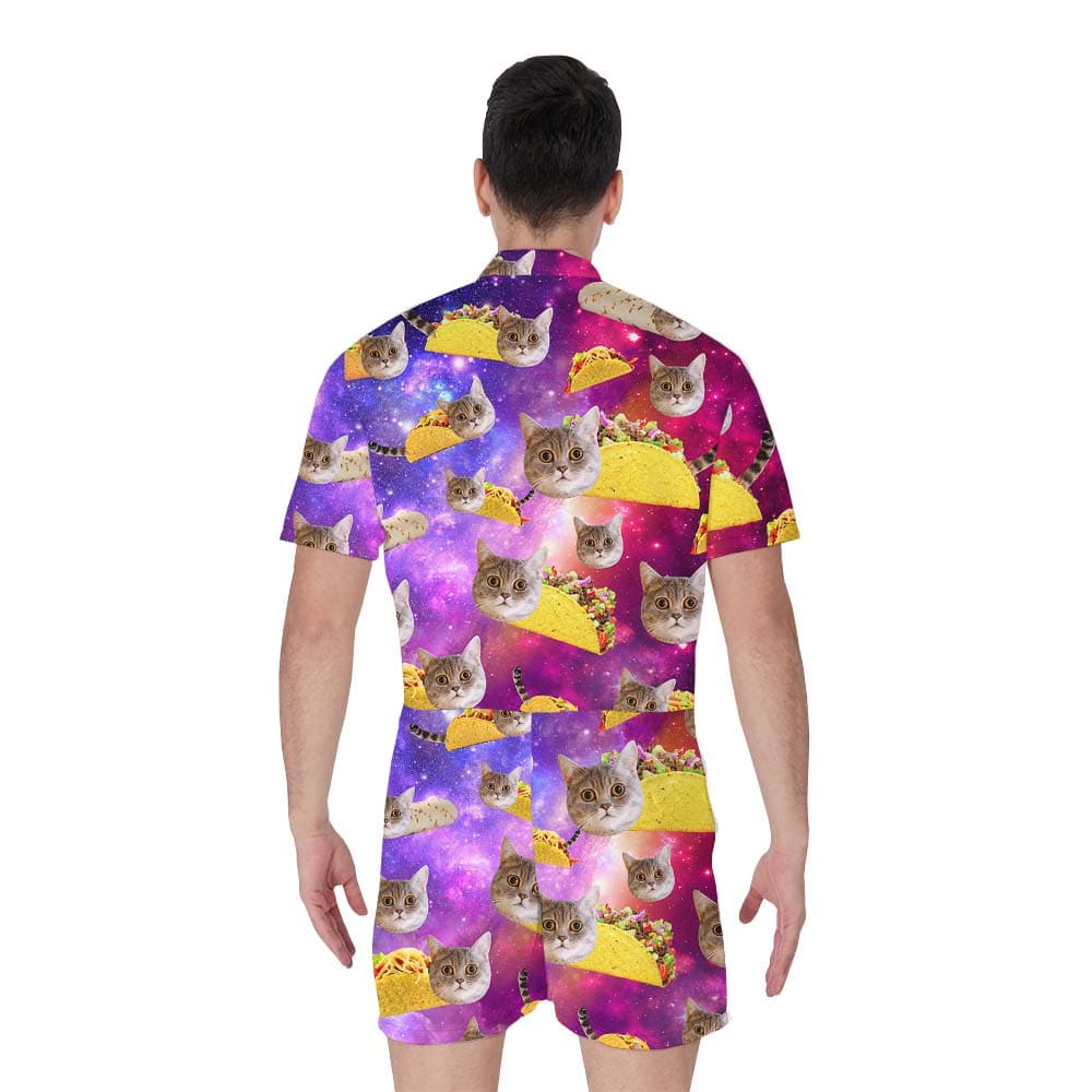 Custom Pet Face Taco Men’s Romper2