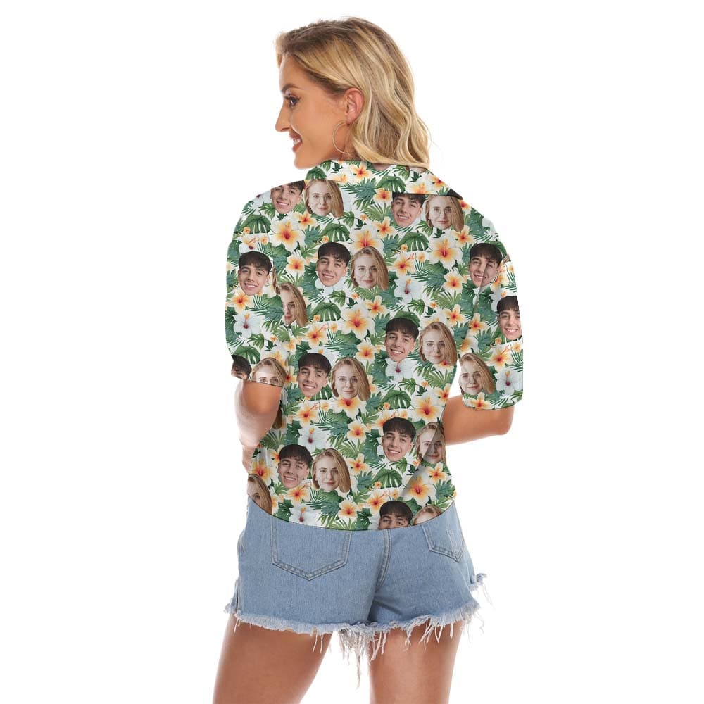Custom Women’s Crop Top With Faces2