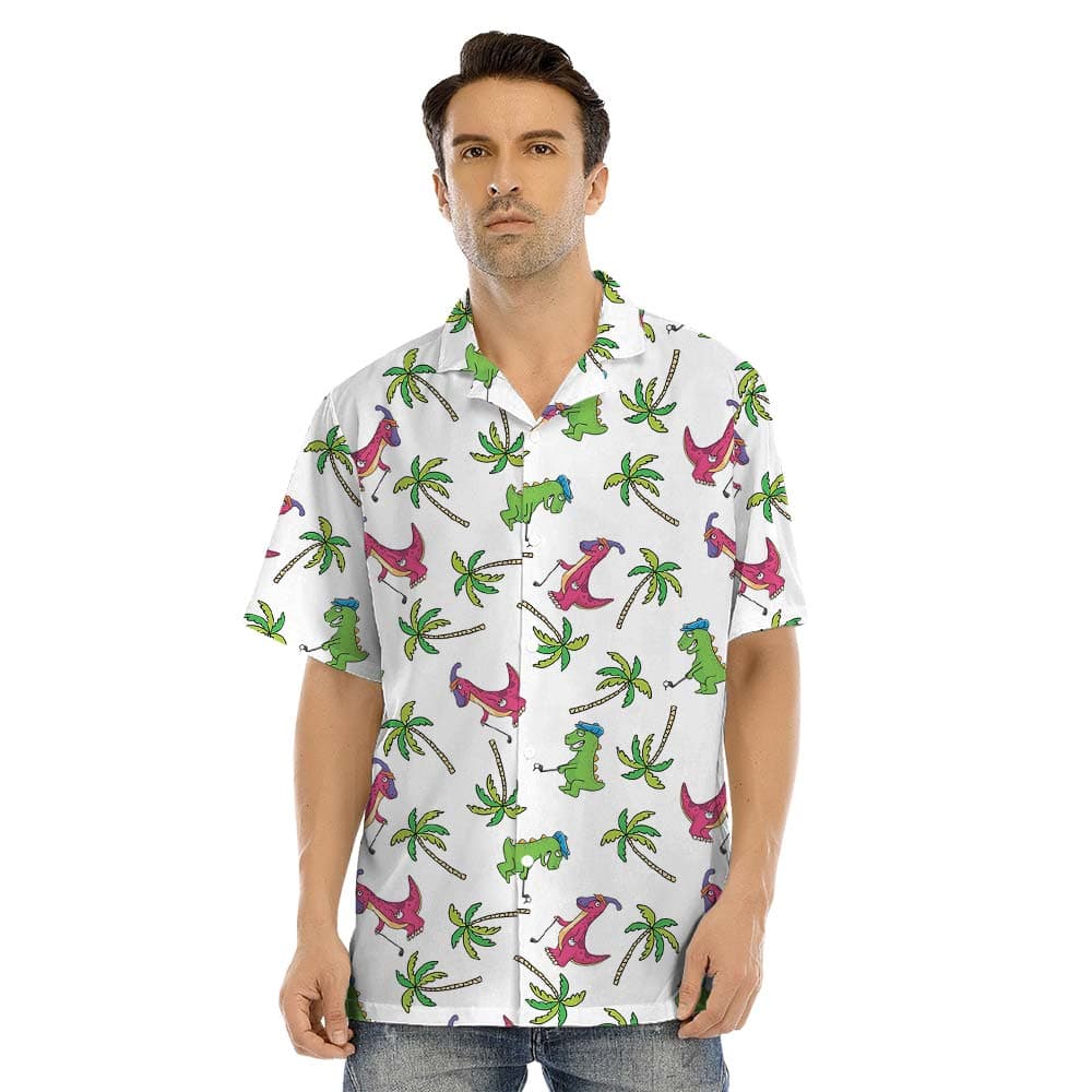Dinosaur man hawaiian shirt