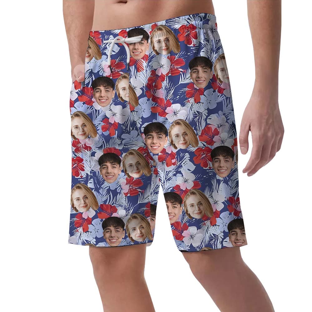Face On Custom Men’s Hawaiian Shorts4