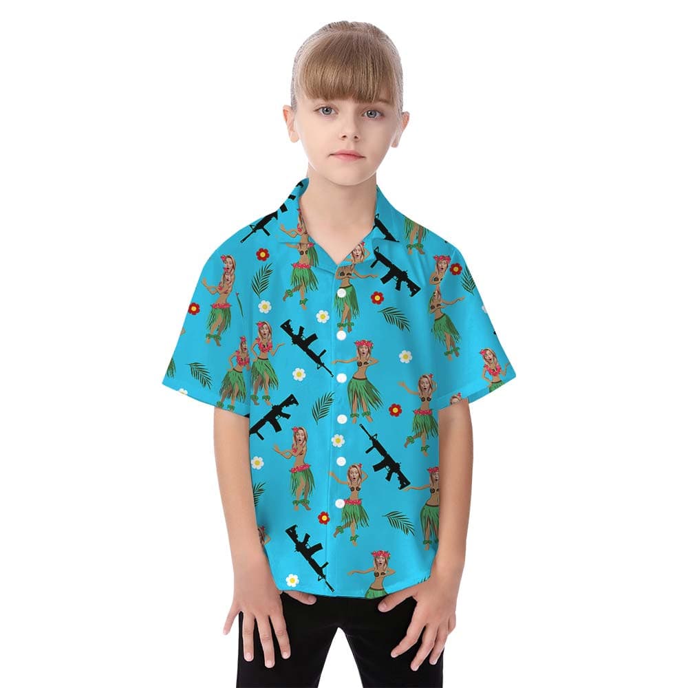Face girl hawaiian shirt