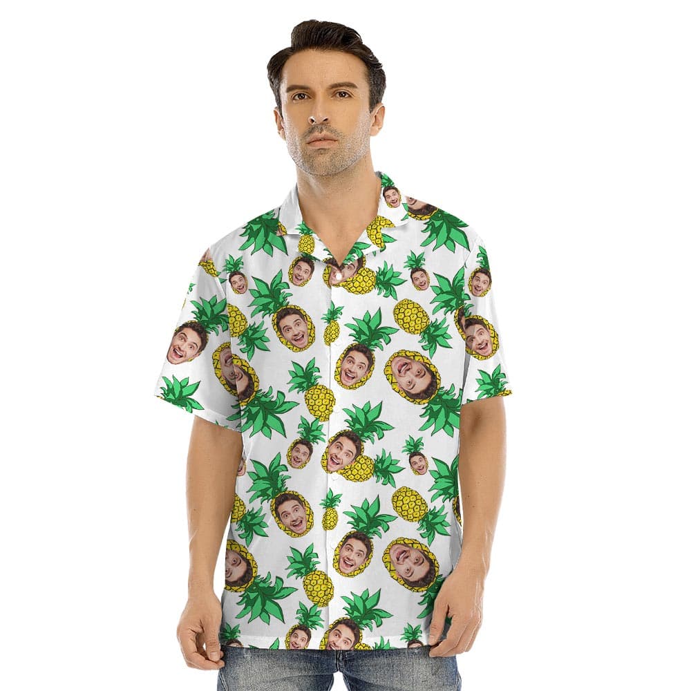 Face man hawaiian shirt