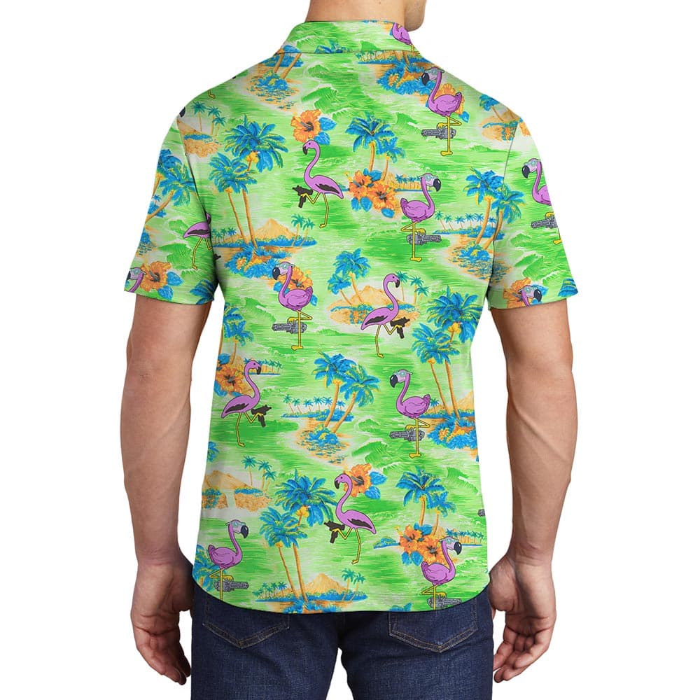 Flamingo 7- Men polo Back