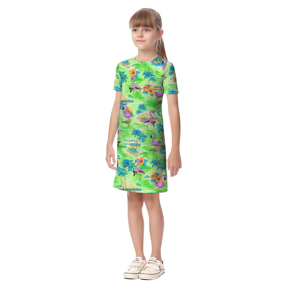 Flamingo girl dress