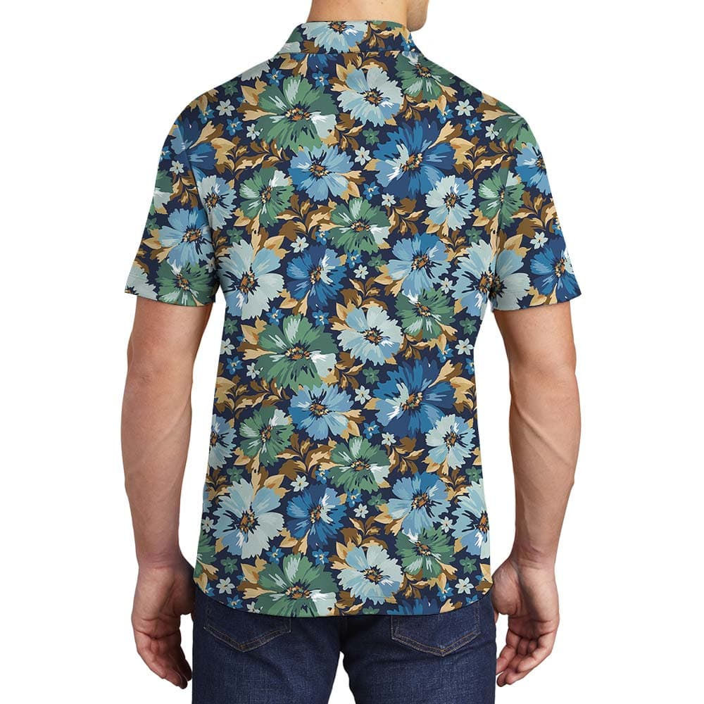 Flower 7- Men polo Back