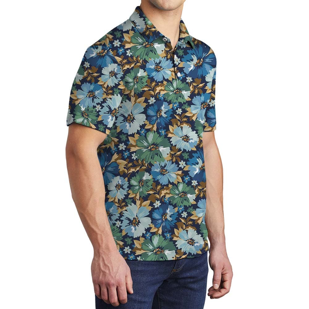 Flower 8- Men polo side