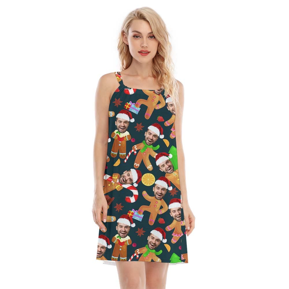 Gingerbread Personalized Hawaiian Cami Dress