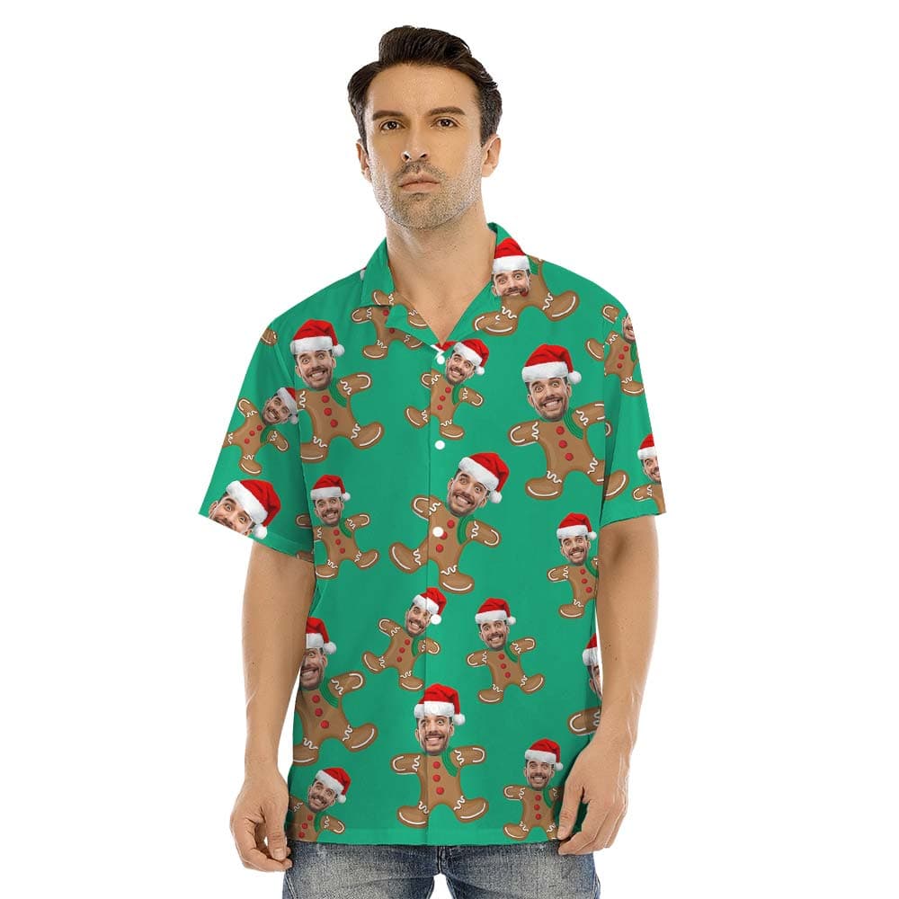 Gingerbread man hawaiian shirt