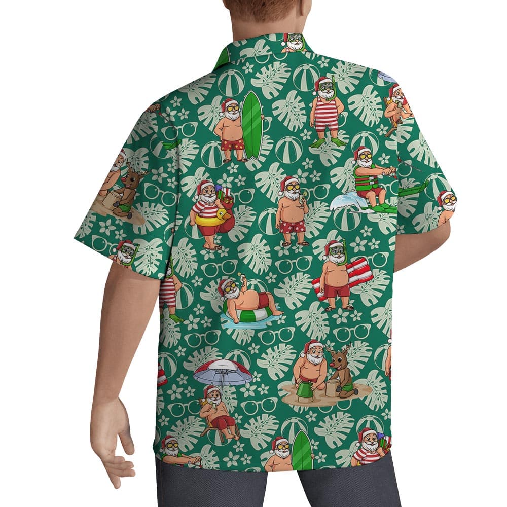 Green 3- Men’s Hawaiian Shirt_back