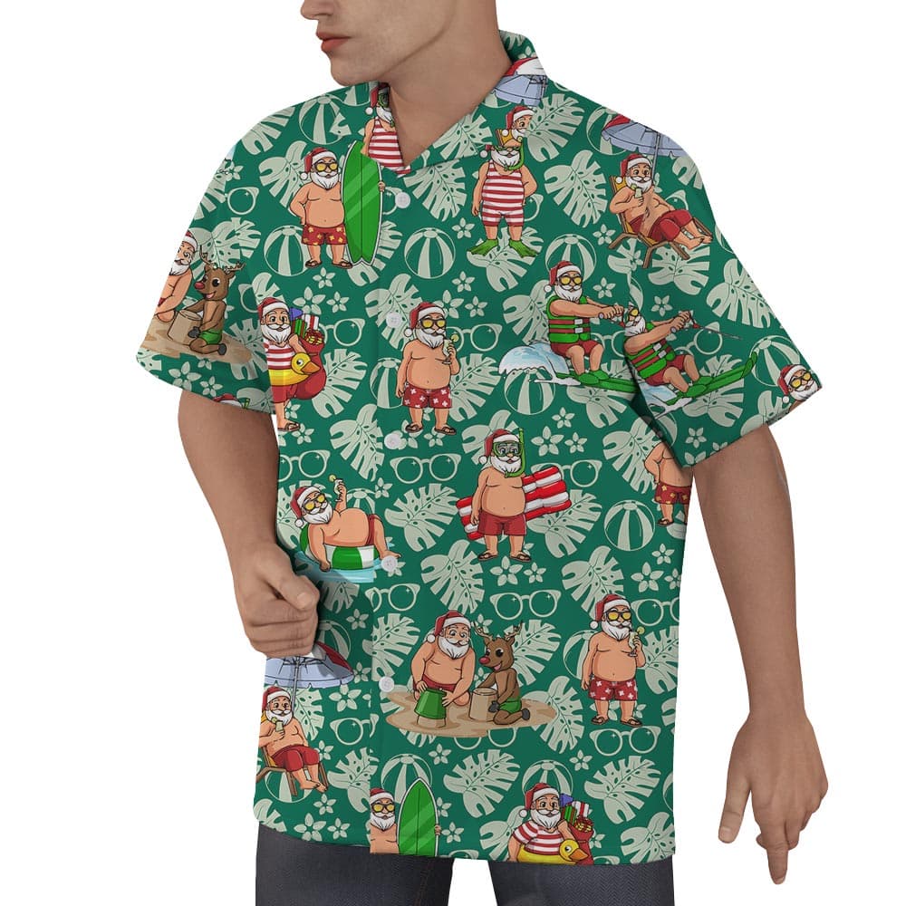 Green 4- Men’s Hawaiian Shirt_right