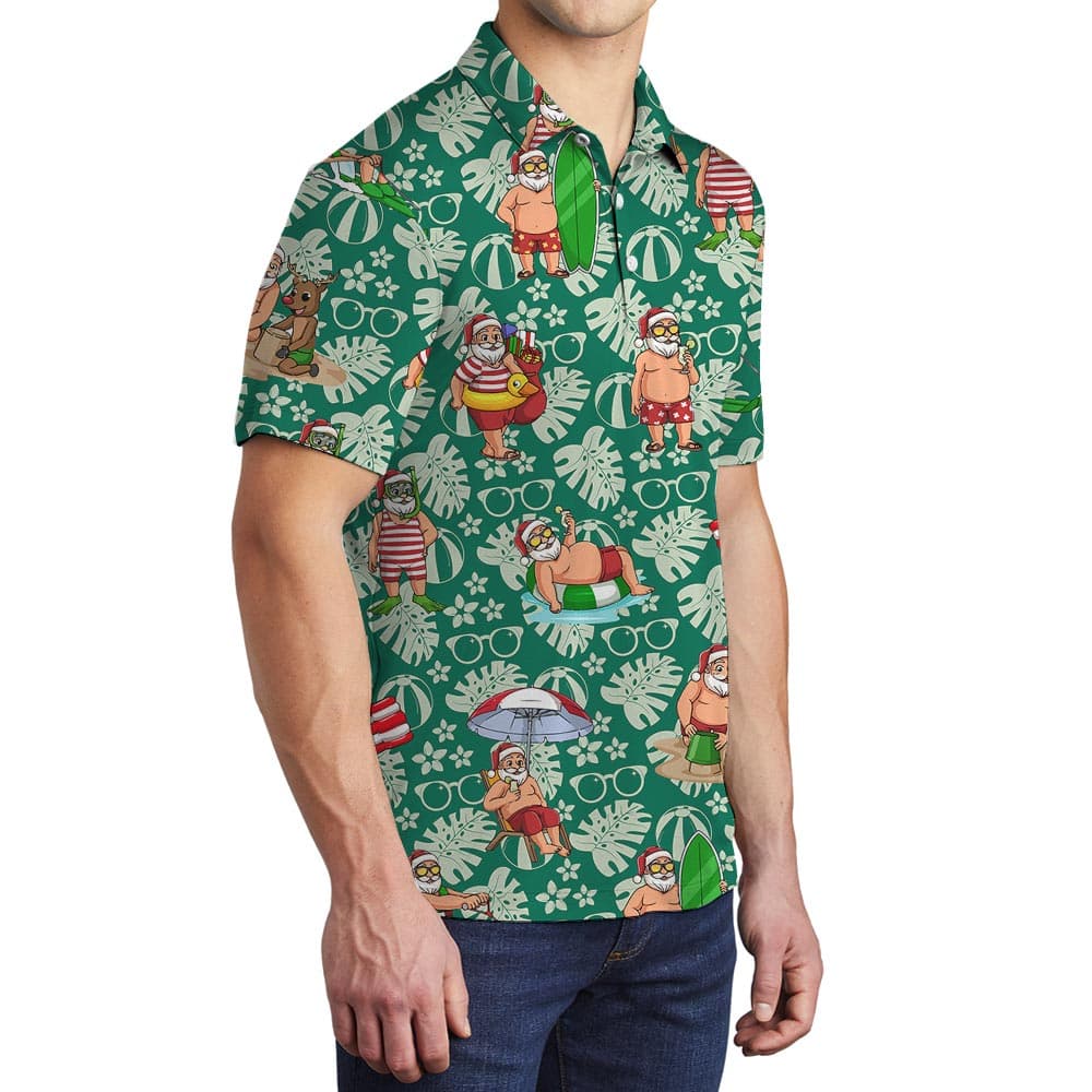 Green 8- Men polo side