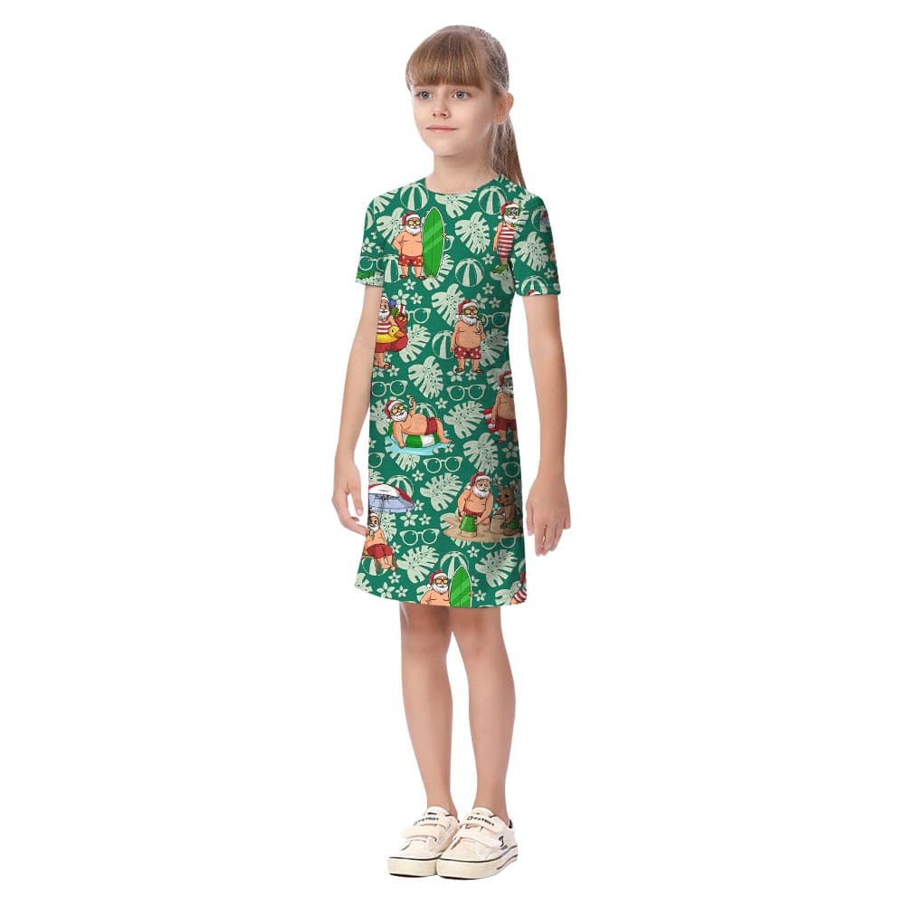 Green girl dress