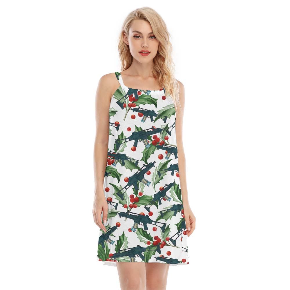Aloha Christmas Cami Dress Gun Military