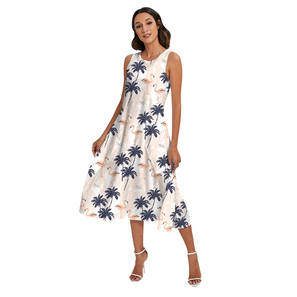 Palm woman dress