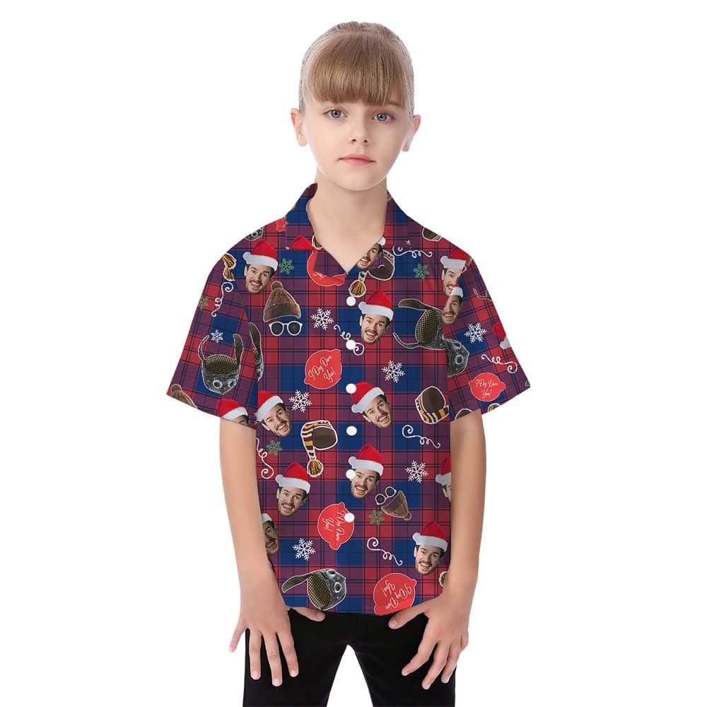 Plaid girl hawaiian shirt