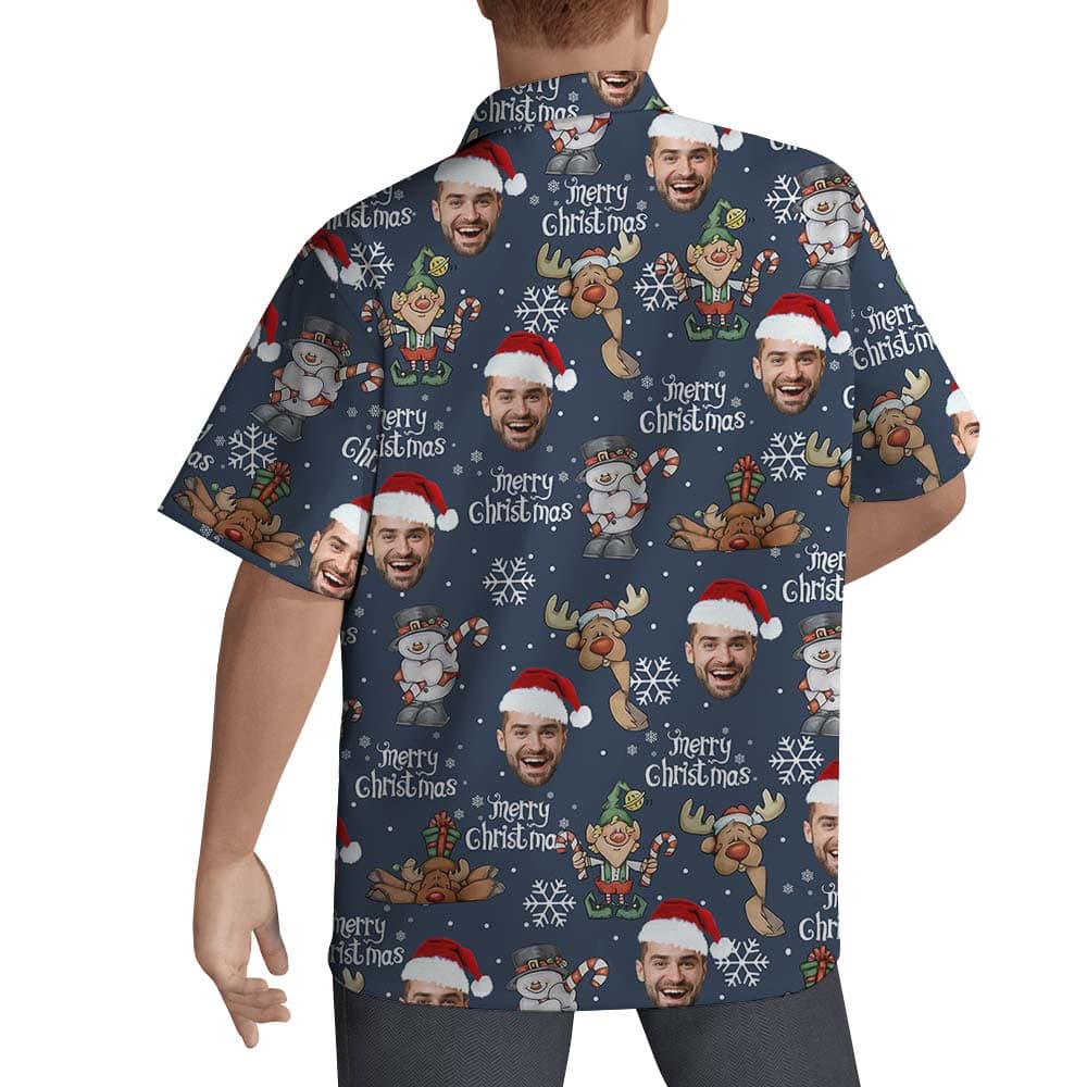 Reindeer 1- Men’s Hawaiian Shirt_back
