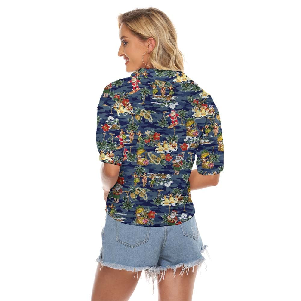 Santa 6- Women’s crop top Back
