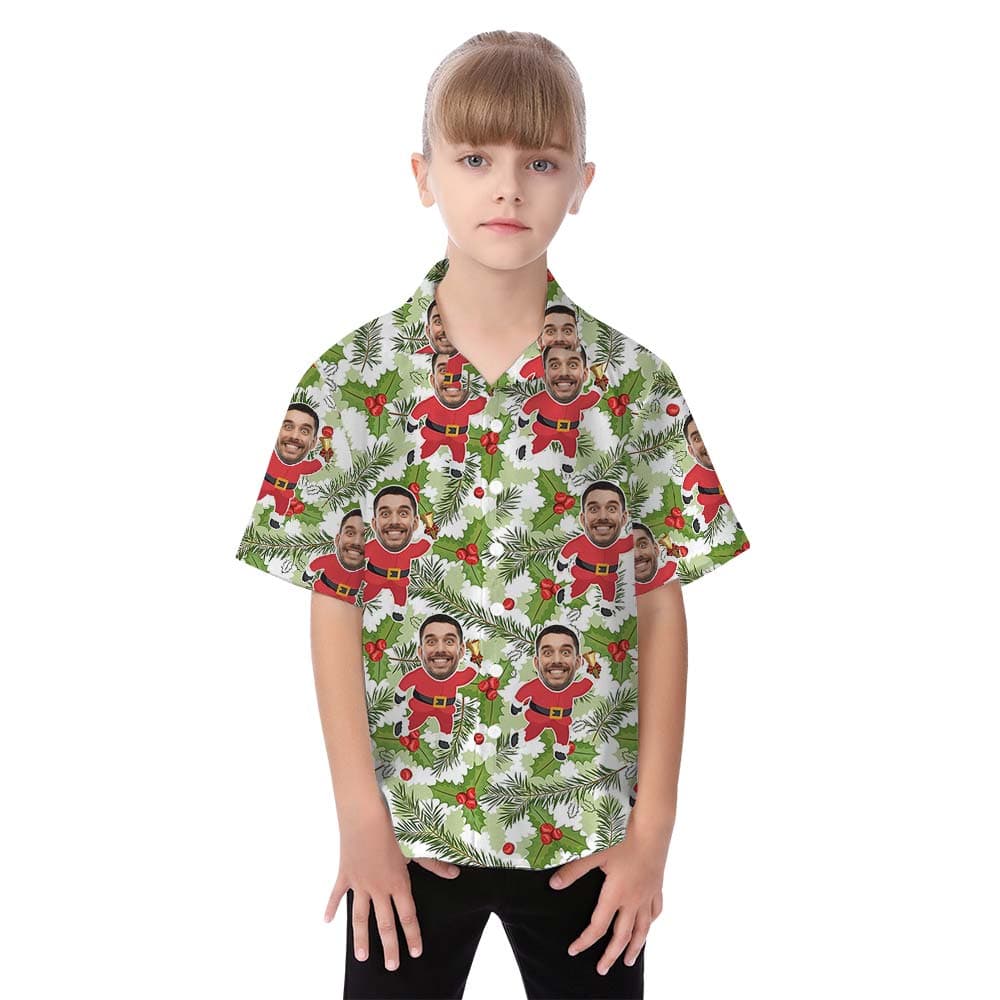 Santa girl hawaiian shirt