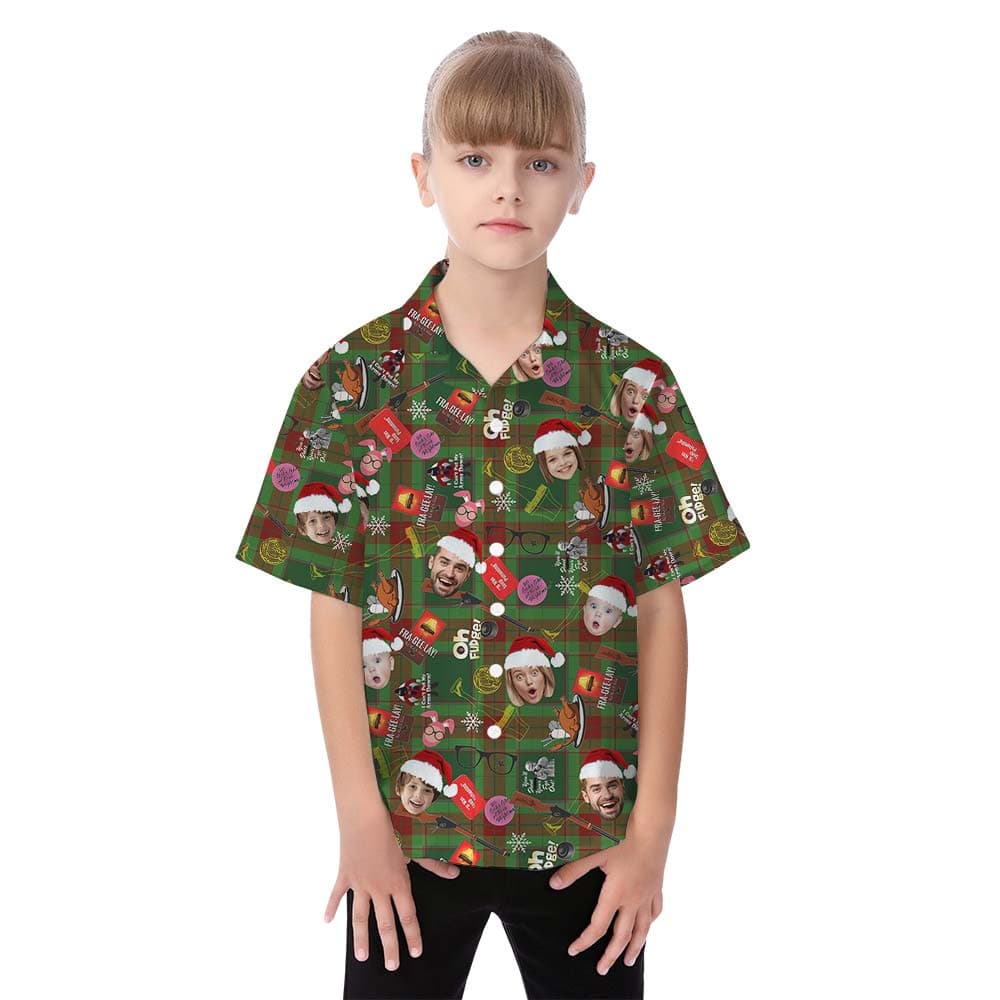 Santa girl hawaiian shirt