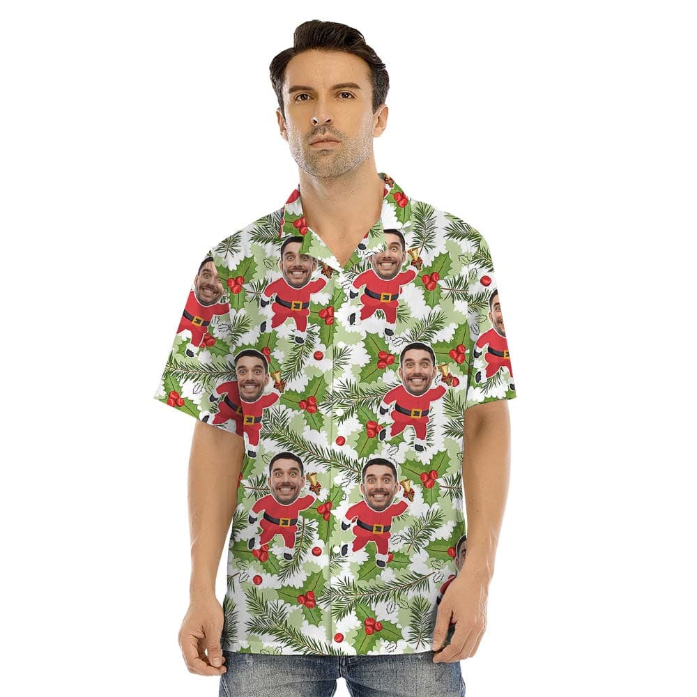 Santa man hawaiian shirt
