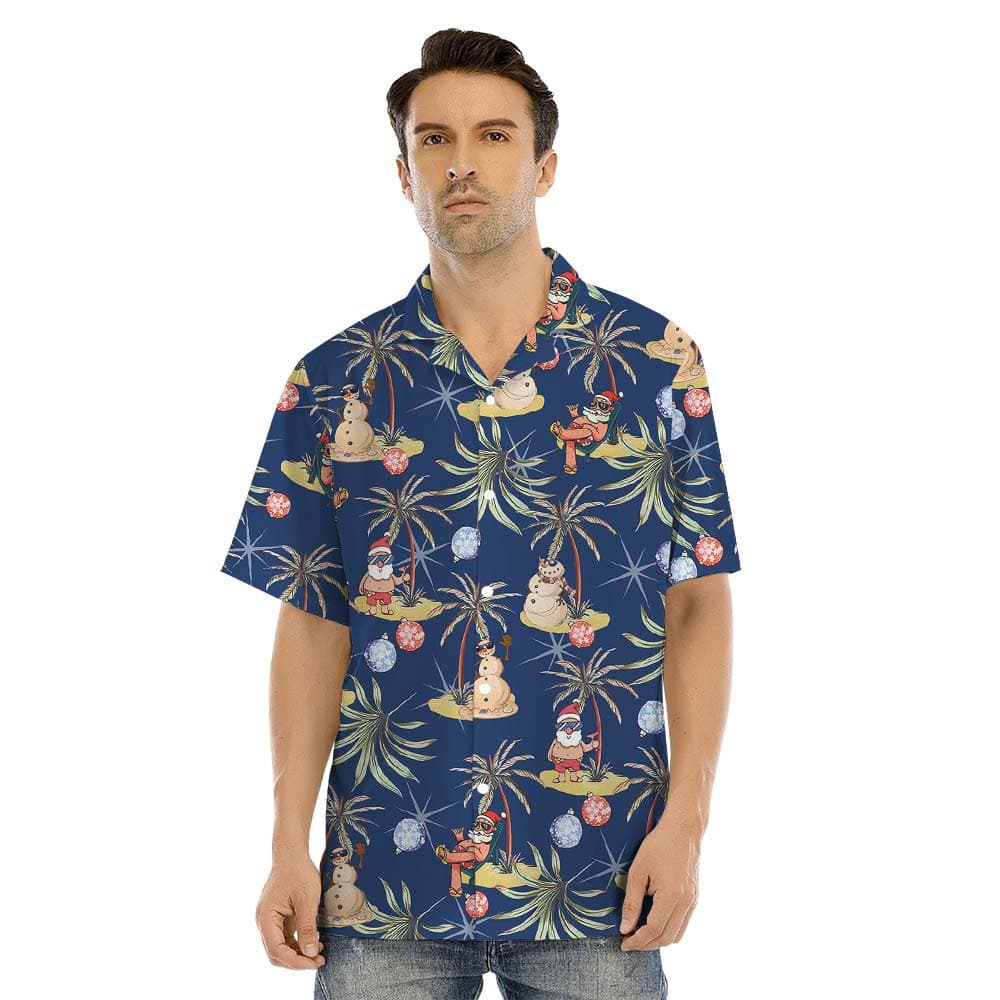 Santa man hawaiian shirt