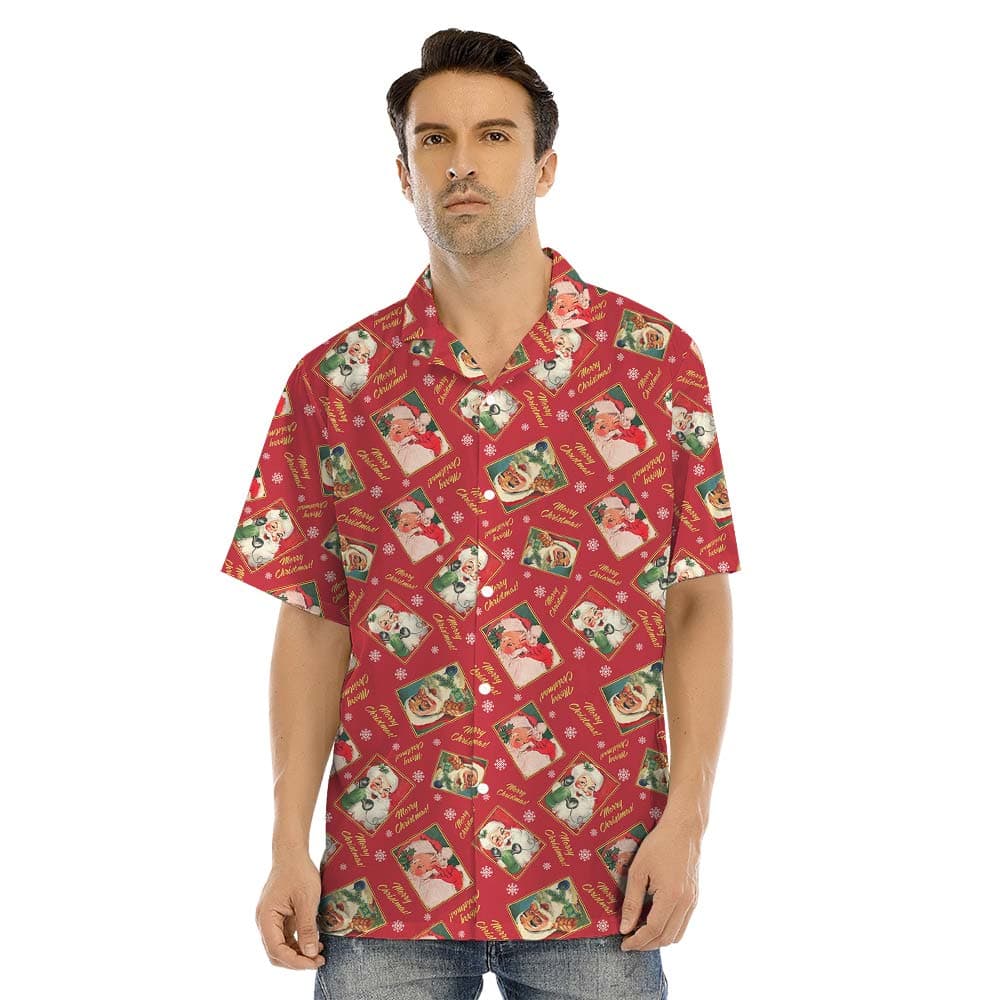 Santa man hawaiian shirt