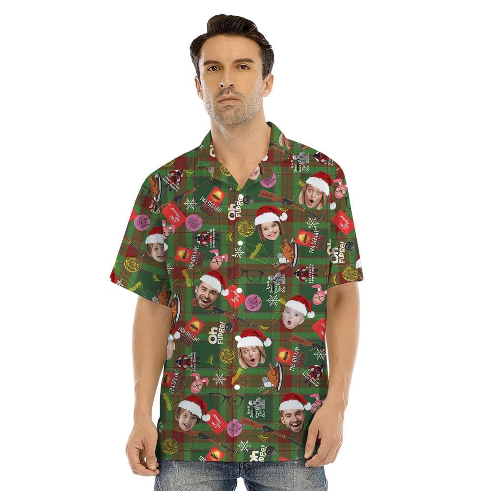 Santa man hawaiian shirt