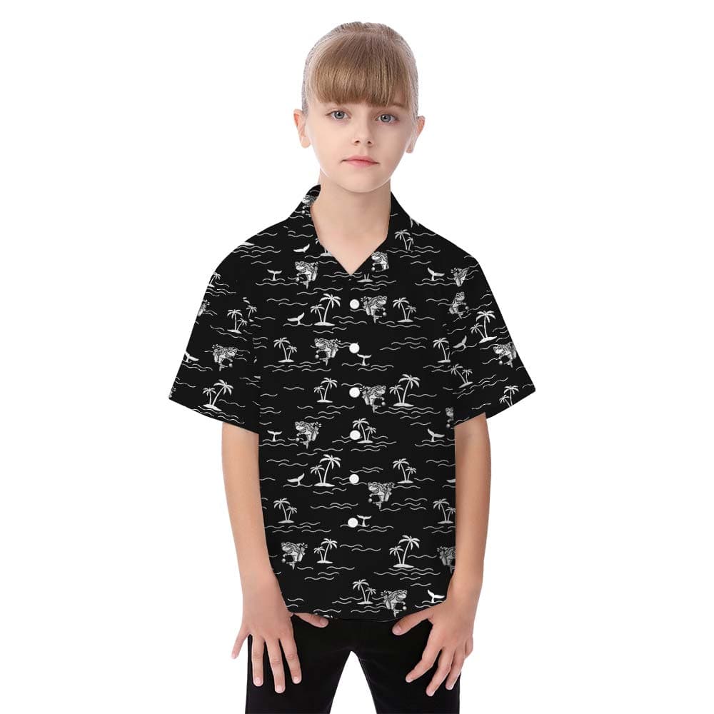 Shark girl hawaiian shirt