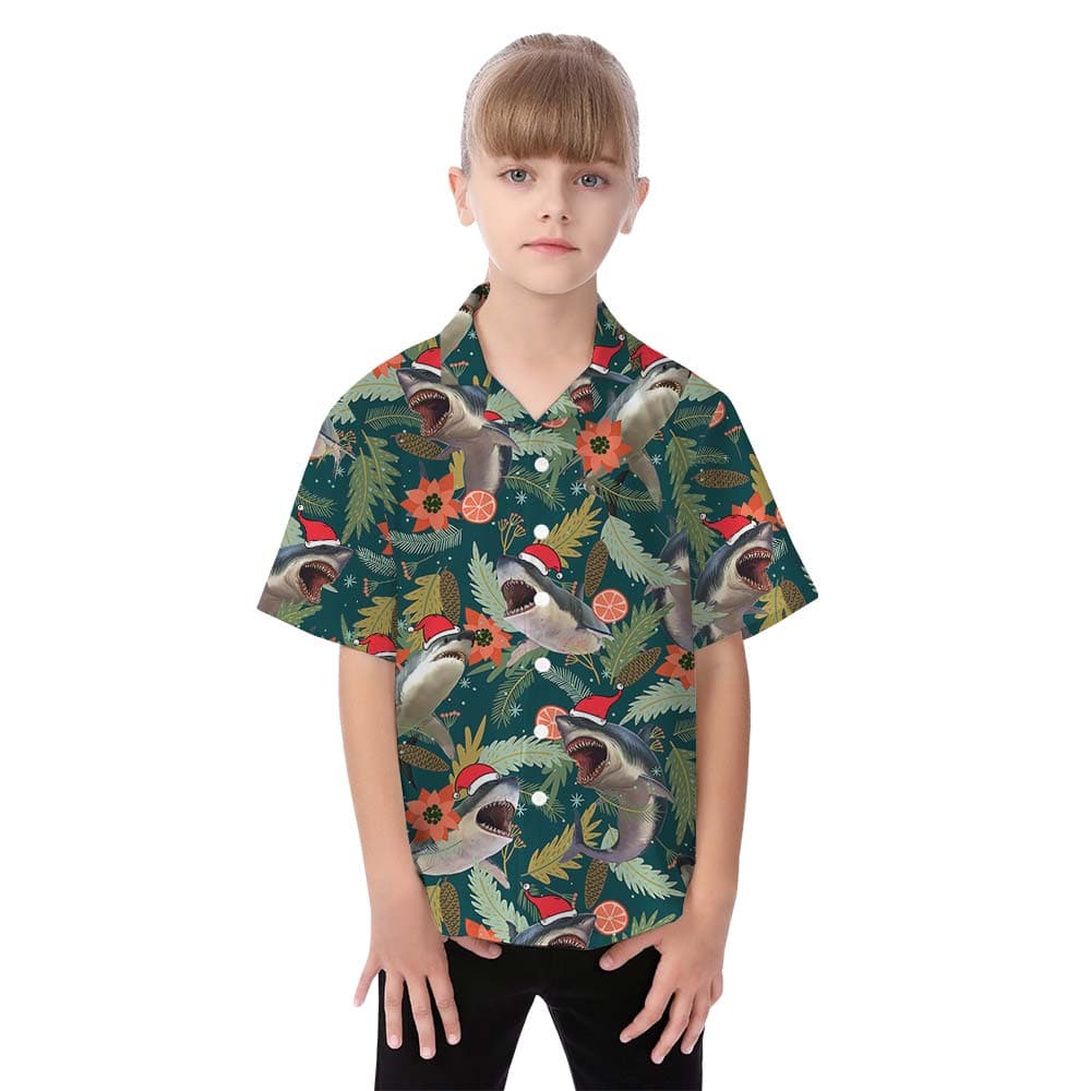 Shark girl hawaiian shirt