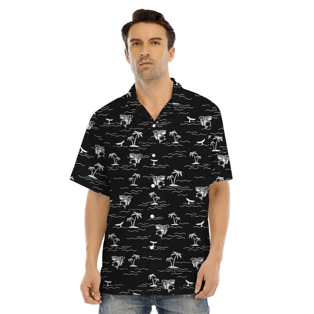 Shark man hawaiian shirt