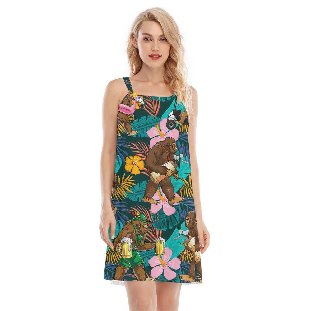 Chimpanzee Summer Time Hawaiian Cami Dress