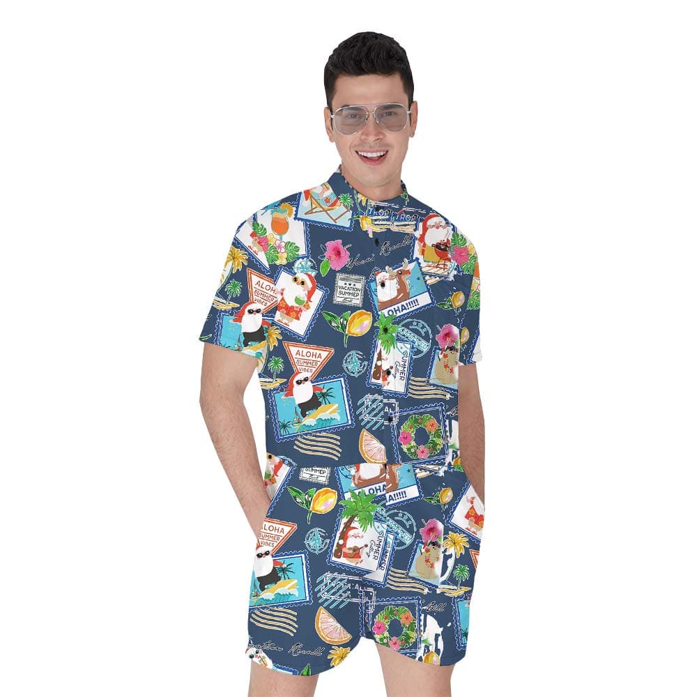 Aloha Summer Vibes With Navy Men's Romper