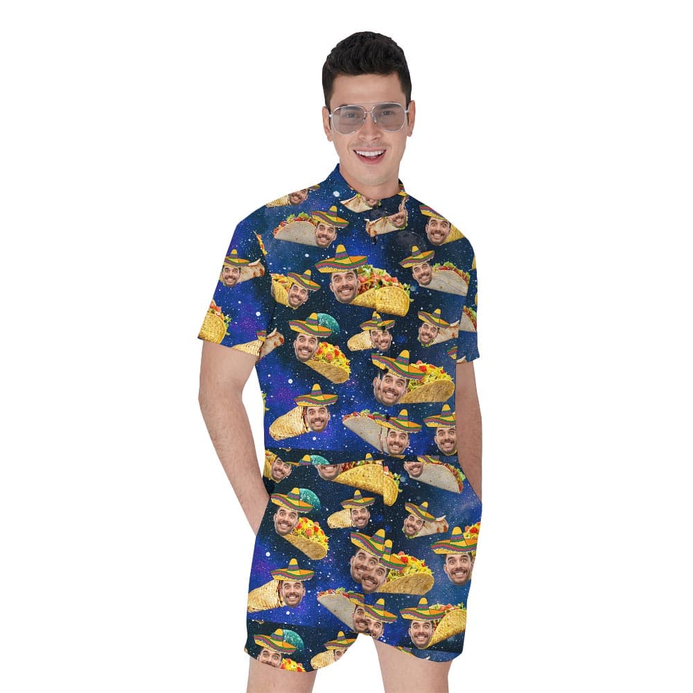 Summer Taco Custom Hawaiian Romper Men