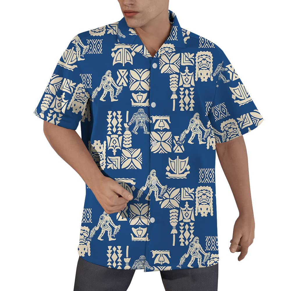 Vintage Bigfoot Navy Aloha Shirt (1)