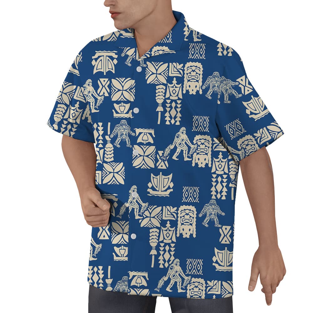 Vintage Bigfoot Navy Aloha Shirt (4)
