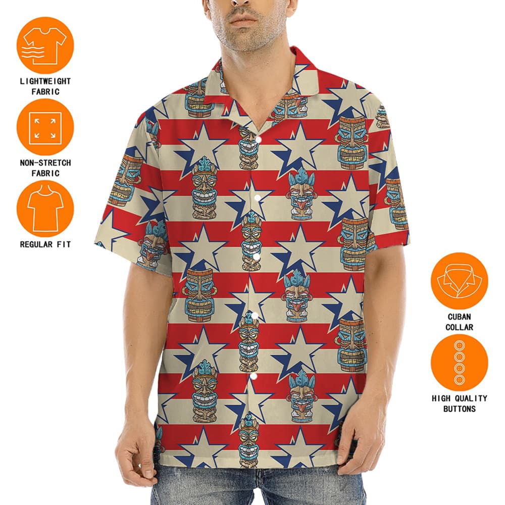 4th Of July Vintage Tiki Shirt