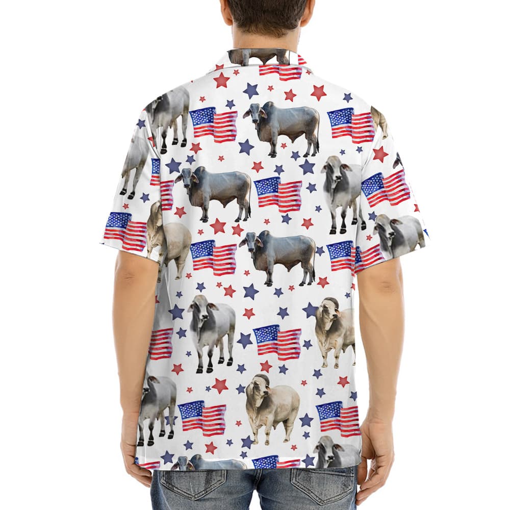 American Flag Cow Hawaiian Shirt (4)