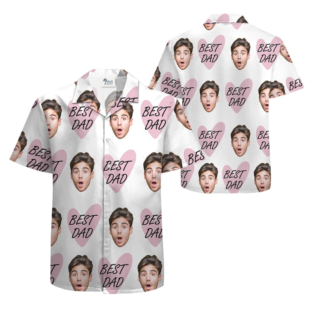 Custom Face Best Dad Aloha Shirt (3)