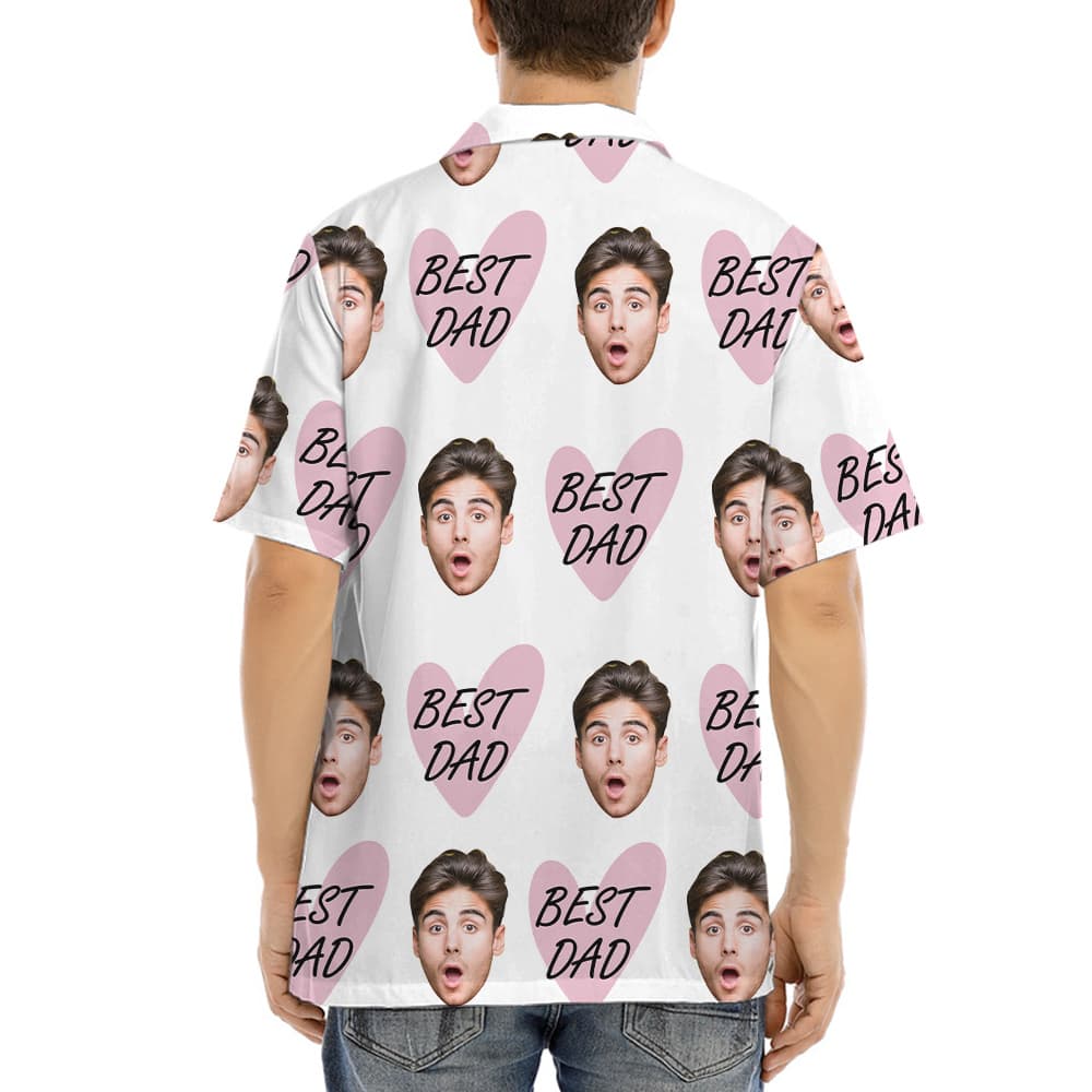 Custom Face Best Dad Aloha Shirt (4)