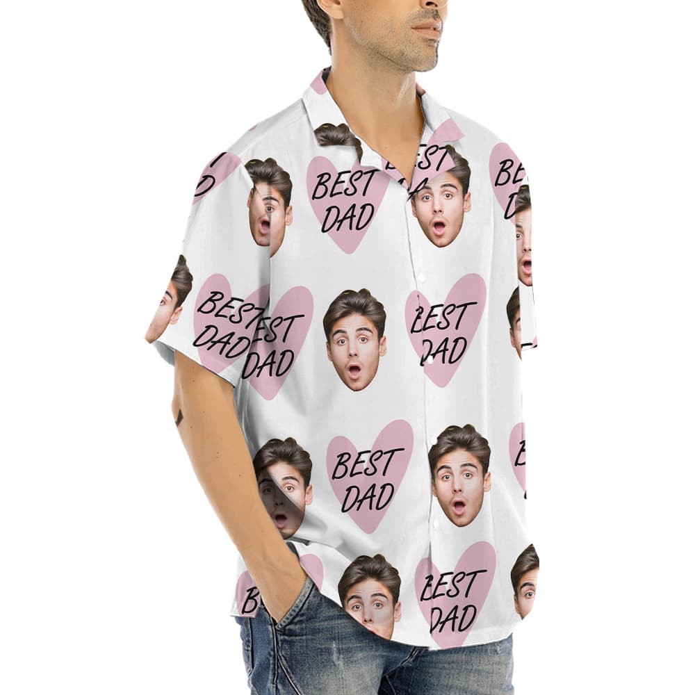 Custom Face Best Dad Aloha Shirt (6)