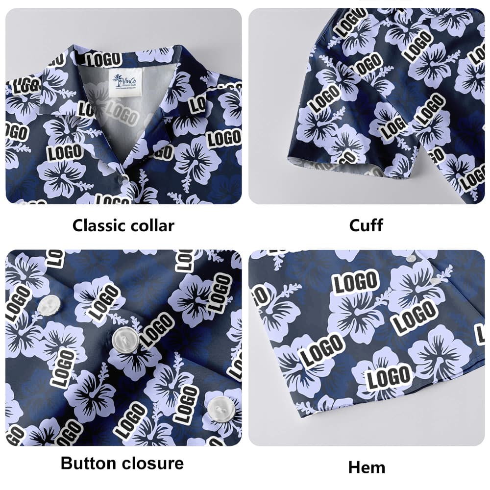 Men's Custom Hawaiian Shirt With Logo