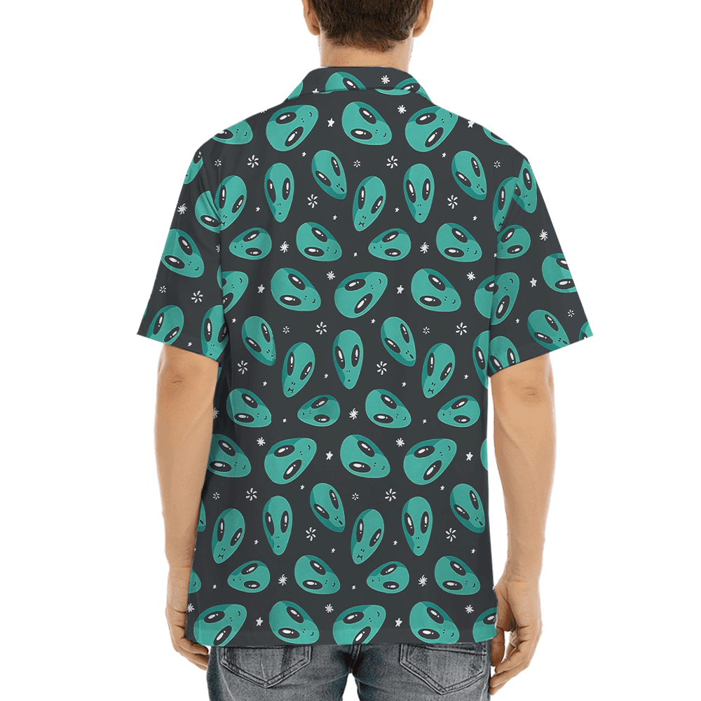 Alien Black Aloha Shirt (5)